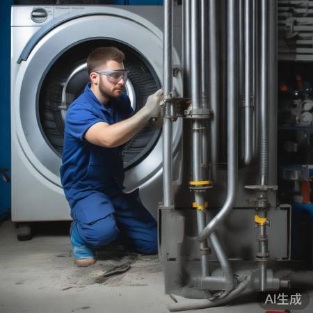 拆洗衣机进水管，方便拆卸