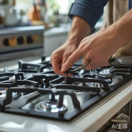 “小心拔下燃气灶粗针线”