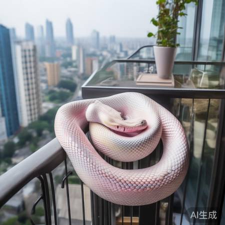 上海居民阳台惊现罕见白化蟒蛇！揭秘神秘生物真相