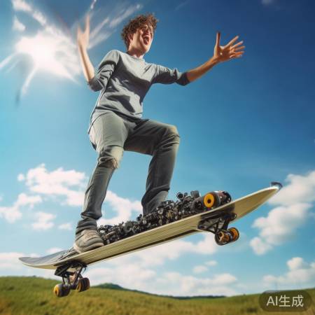 手搓飞行滑板爆红！男生回应：真飞还是假飞？