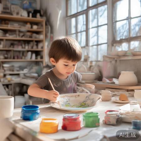 引导孩子学习上釉技巧